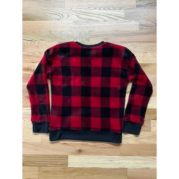 Abercrombie Kids Red Buffalo Check Fleece PJ Set (Size 7/8) - Picture 3 of 6